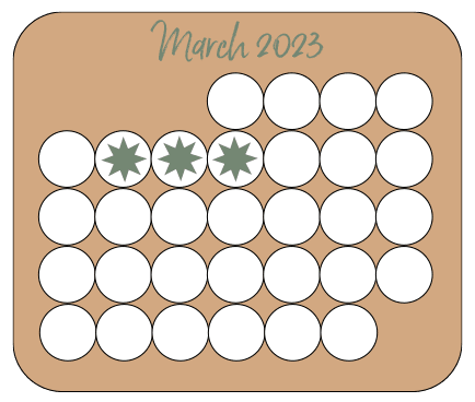 march 2023 calendar graphic